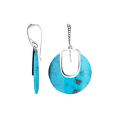 AE-1146-TQ Sterling Silver Earring With Turquoise Shell Jewelry Bali Designs Inc